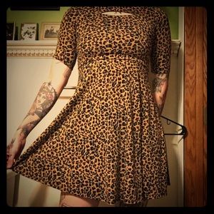 leopard print mini dress